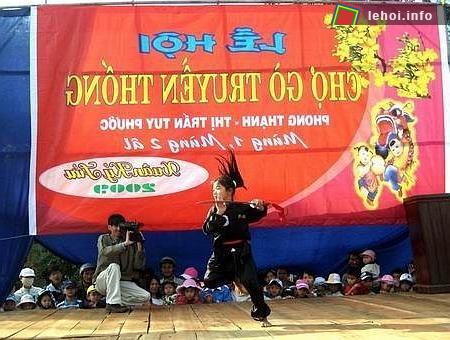 Biểu diễn trong lễ khai mạc hội xuân chợ Gò