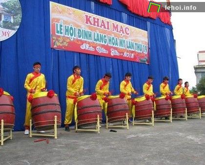 Đội trống biểu diễn trong lễ khai mạc hội