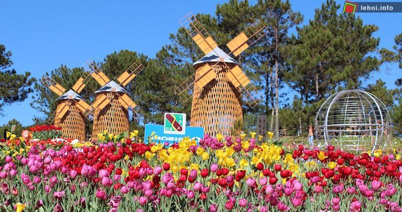 Một góc vườn xinh đẹp trong Festival hoa Đà Lạt