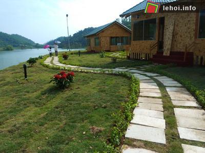 Phố trà tại khu du lịch Nam Phương, Hồ Núi Cốc đã hoàn thiện