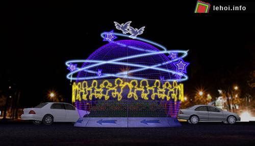 Bùng binh đường Lê Duẩn - Phạm Ngọc Thạch trong dịp tết Nhâm Thìn 2012