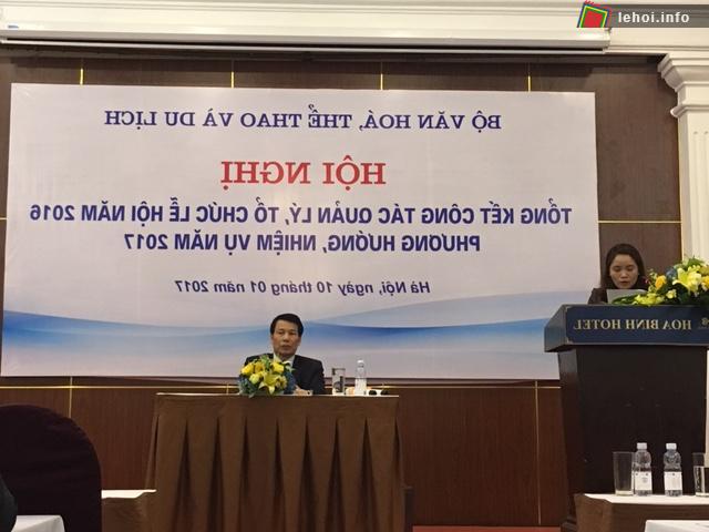 Hội nghị Tổng kết công tác quản lý, tổ chức lễ hội năm 2016, phương hướng nhiệm vụ năm 2017