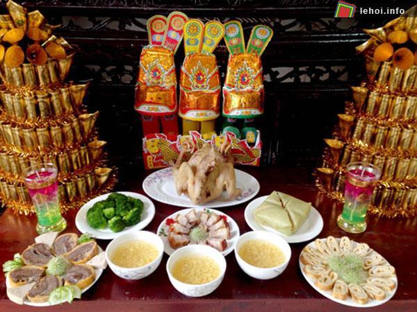 Mâm lễ cúng trong Tết Táo Quân