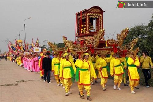 Lễ rước kiệu trong hội Đền Trần